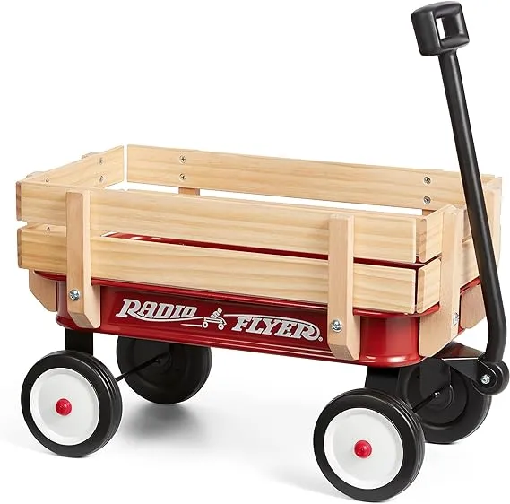 Radio Flyer W8Z My 1st Steel & Wood Wagon Toy, Brown Box