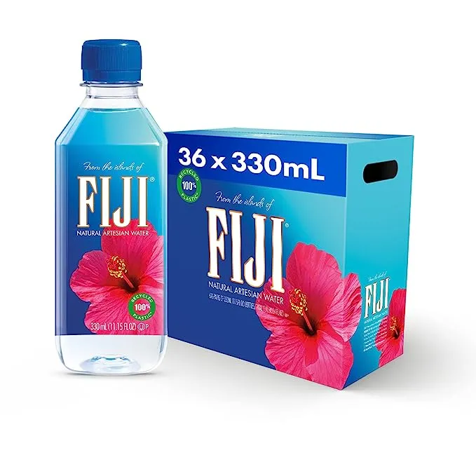 FIJI Natural Artesian Bottled Water 330 mL / 11.15 Fl Ounce (Pack of 36)