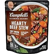 Campbell's Slow Cooker Sauces Beef Stew, 12 oz. Pouch (Pack of 6)