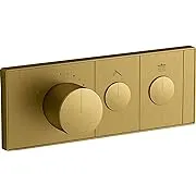 Kohler K-26346-9 Anthem Two-Outlet Recessed Mechanical Thermostatic Valve Control - Vibrant Brushed Moderne Brass