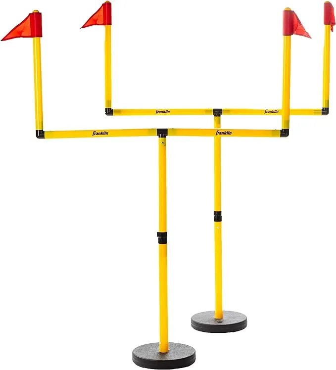 Youth Football Goal Post Set of 2 Kids Football Adjustable Field Goals Ages 4+