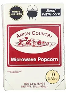 Amish Country Microwave Popcorn 10 (3.5 oz.) Bags Sweet Kettle Corn