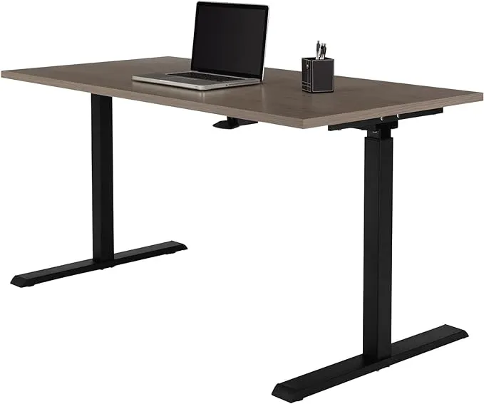 Realspace® Magellan 60""W Pneumatic Height-Adjustable Standing Desk, Gray