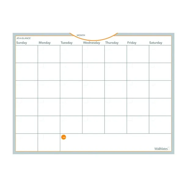 AT-A-GLANCE WallMates Self-Adhesive Dry Erase Monthly Planning Surface