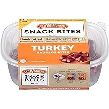 Old Wisconsin Turkey Sausage Snack Bites, Naturally Smoked, Ready to Eat, High Protein, Low Carb, Keto, Gluten Free, 16 Ounce Resealable Tub with Two Stay-Fresh 8 Ounce PacksOld Wisconsin Turkey Sausage Snack Bites, Naturally Smok…