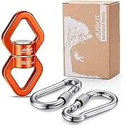 SWING SWIVEL Hanging Accessory with Carabiners for Web Tree Rock Climbing AUSKIT