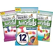 Welch's Juicefuls Juicy Fruit Snacks, Mixed Fruit, Berry Blast & Island Splash Fruit Gushers Variety Pack, Gluten Free, 4 oz Sharing Size Bags (Pack of 12)Welch's Juicefuls Juicy Fruit Snacks, Mixed Fruit, Berry Bl…