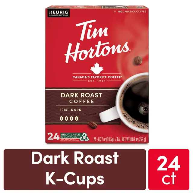 Tim Hortons Dark Roast Keurig Coffee Pods, 24 Ct