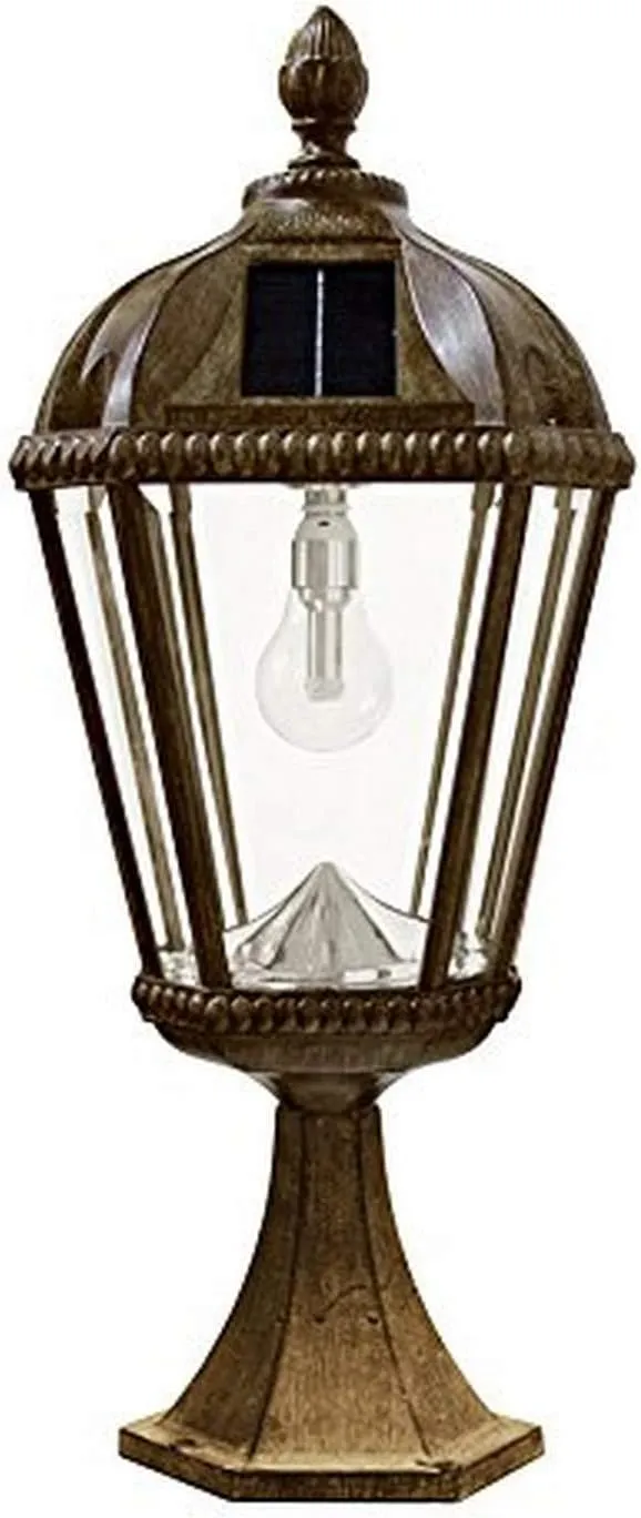 Royal Bulb 23" High Bronze Solar Powered LED Outdoor Pier-Mount Light