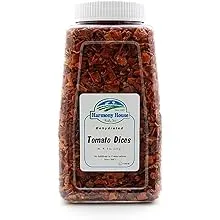 Harmony House Foods, Dried Tomatoes, Diced, 8 Ounce Quart Size Jar