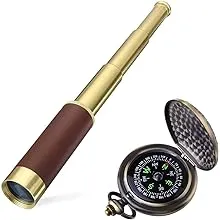 Retro Pirate Telescope Spyglass for Kids Adults Portable Collapsible Handheld ...