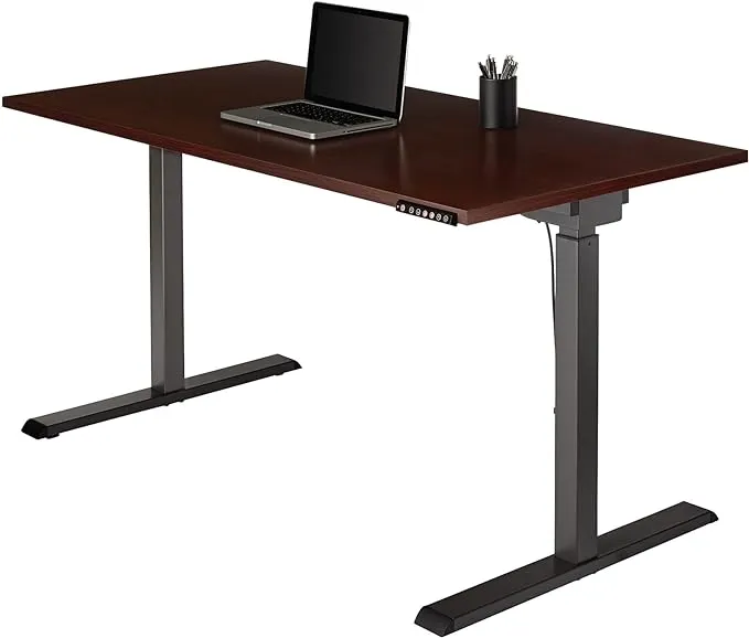 Realspace® Magellan Performance Electric 60"W Height-Adjustable Standing Desk, Cherry