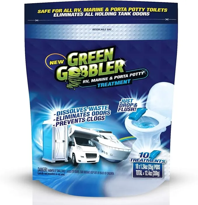 Green Gobbler Holding Tank Deodorizer and Treatment | RV, Marine &amp; Porta Pott...