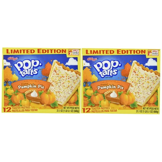 Pop-Tarts Breakfast Toaster Pastries, Frosted Pumpkin Pie Flavored, Limited Edition, 20.3 Oz (Pack of 12)