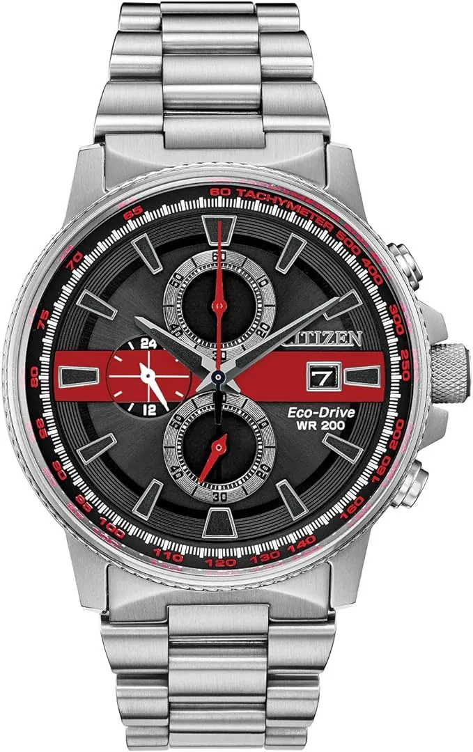 Citizen Men's Thin Red Line Chronograph Watch