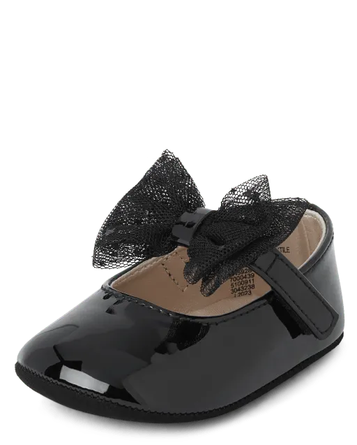 Baby Girls Metallic Bow Ballet Flats - Gold