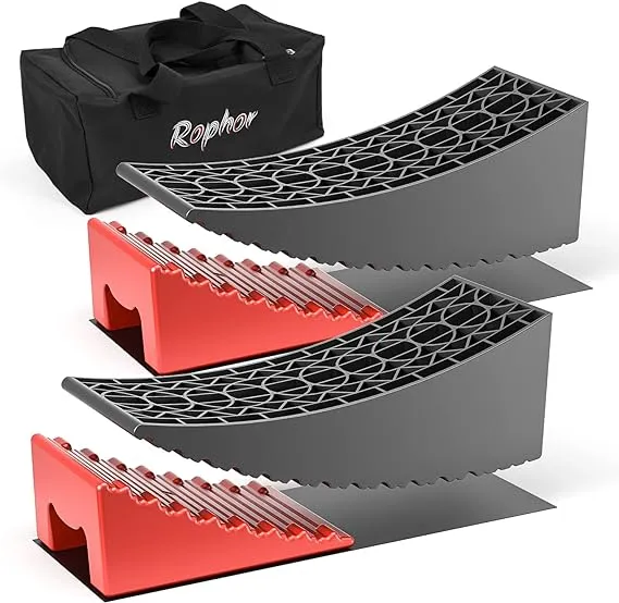 2 Pack Camper Leveler Kit RV Leveling Block 35000 Lb W/ Anti-Slip Mat &amp; Bag NEW