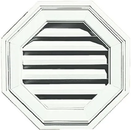 Builders Edge 18-in x 18-in White Octagon Vinyl Gable VentBuilders Edge 18-in x 18-in White Octagon Vinyl Gable Vent