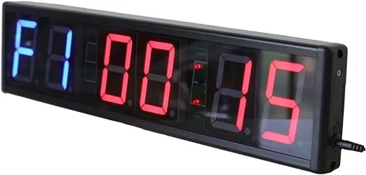 Ledgital Large Interval Gym Clock for Workouts Size 20x4.7in. Operated by Remote Control