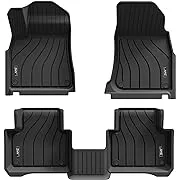 3W Floor Mats Compatible for Porsche Cayenne 2019-2023 TPE All Weather Custom Fit Floor Liner for Porsche Cayenne 1st and 2nd Row Full Set Car Mats Black