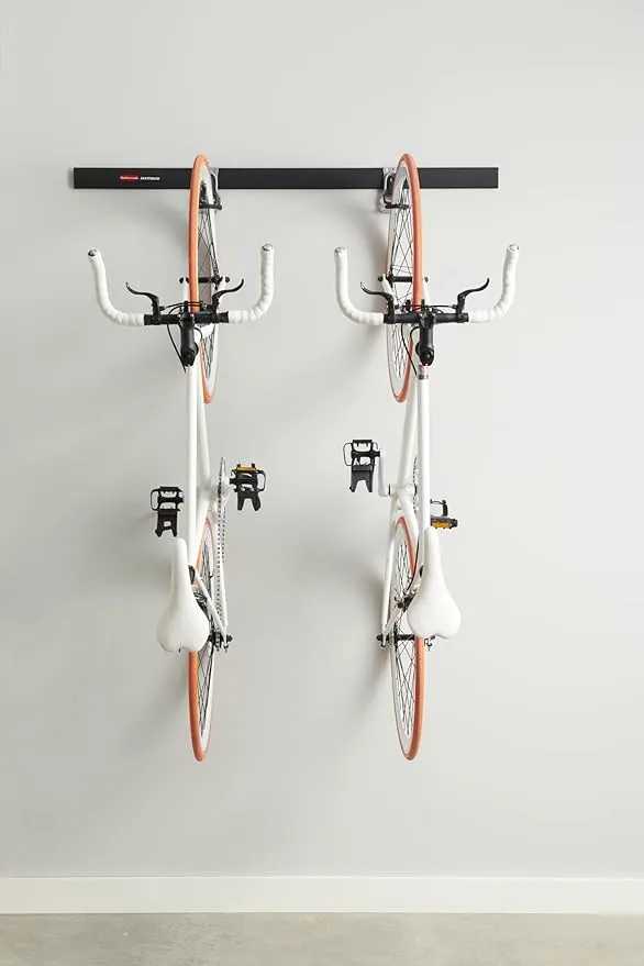 Rubbermaid FastTrack Garage 3-Piece Bike Storage Kit with 32" Rail and 2 Vertical Hooks