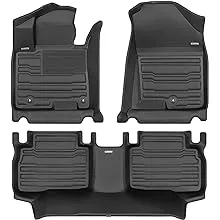 2022-2024 Hyundai Tucson TuxMat 8638 - Black Front and Rear Row Custom Floor Liner Set