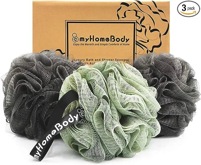 myHomeBody Large 70g Loofah Sponge, Body Scrubber, Bath Sponge