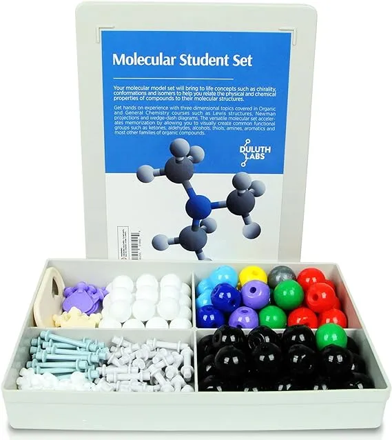 Duluth Labs Organic Chemistry Model Student Kit - MM-005 with Atom Configurations and Bonds for Students and Teachers