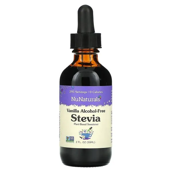 NuNaturals Pure Liquid Vanilla Stevia, Alcohol Free - 2 fl oz bottle