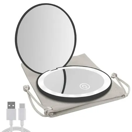 Milishow Compact Mirror with LED Light