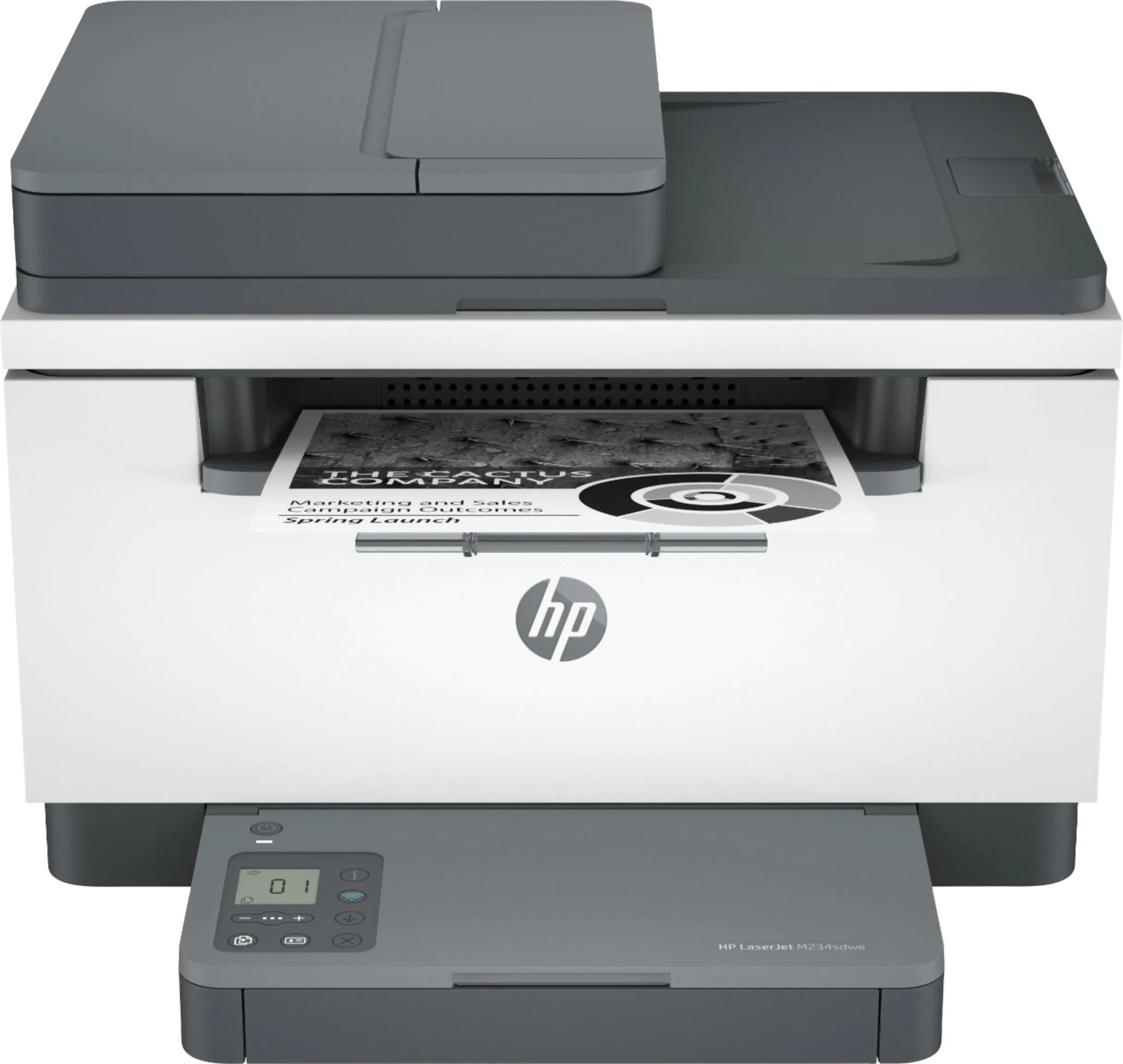 HP LaserJet MFP M234sdwe Wireless Black and White All-in-One Printer with built-in Ethernet & fast 2-sided printing, HP+ and bonus 6 months Instant Ink (6GX01E),Gray