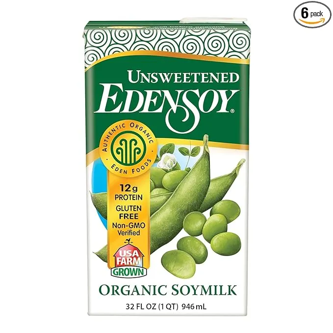 Eden Soymilk Unsweetened Organic, 32-ounces (Pack of6)