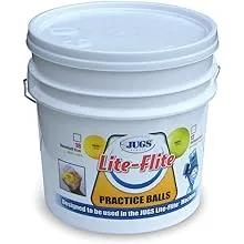 Jugs Lite-Flite Baseballs with Bucket Optic Yellow, 9-inchJugs Lite-Flite Baseballs with Bucket Optic Yellow, 9-inch