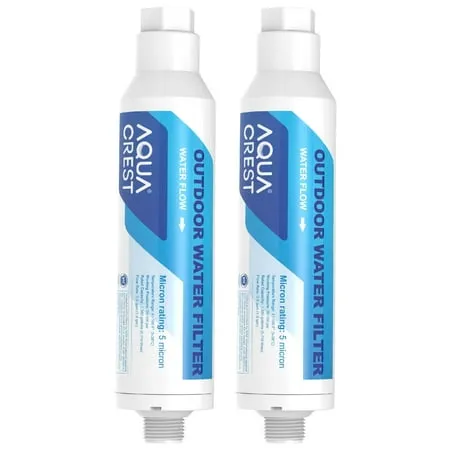 AQUA CREST Inline Water Filter Dedicated for Car Washing Window & Yard Cleaning Effectively Reduce Hard Water Spots Soften Water Upgraded Formula (2 Pack)