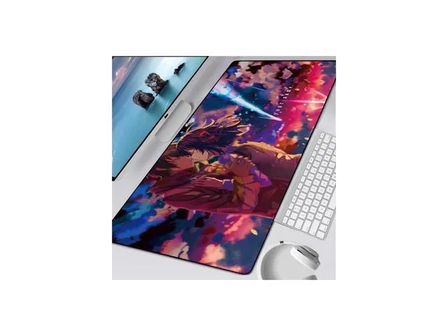 Your Name Anime Mousepad Gamer Gaming Mouse Pad Large Padmouse Locking Edge Office Desk Mat for Computer PC Laptop 400X900X2MM