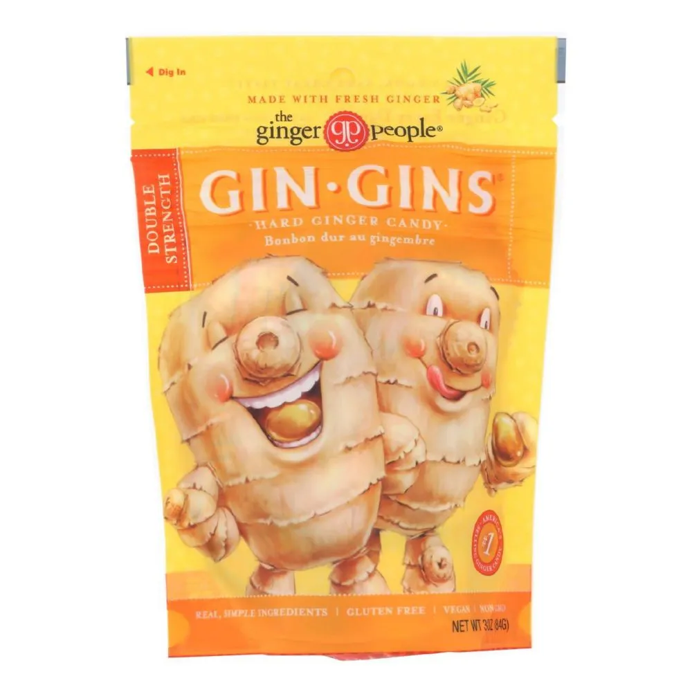 The Ginger People Gin Gins Double Strength Hard Ginger Candy