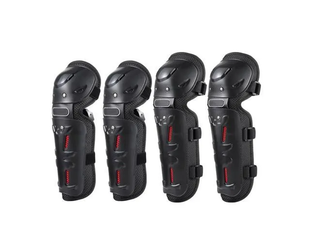 4PCs Cycling Knee Brace and Elbow Guards Bicycle MTB Bike Motorcycle Riding Knee Support Protective Pads Guards Outdoor Sports Cycling Knee.