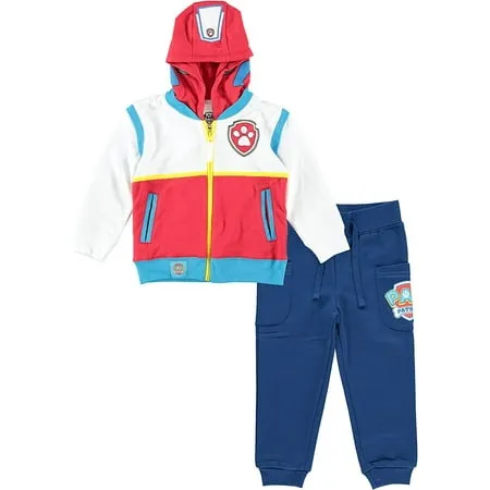 Paw Patrol Ryder Character Big Face 2 PACK Zip-up Hoodie and Jogger Pants- Ryder Costume Hoodie Set Ryder 5T