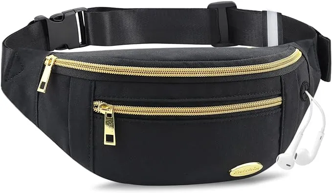 Fanny Pack for Women Men Crossbody Bag with 4-Zipper Pockets Large Capacity &amp;...