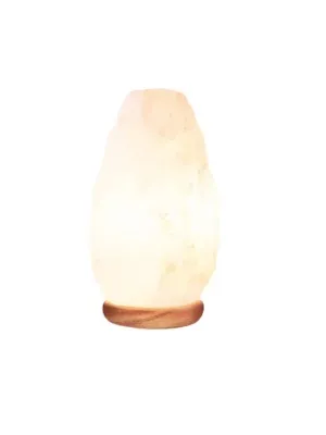 Himalayan Glow White Salt Crystal Lamp Night Light, Hand Crafted With Neem Wooden Base With Dimmer Switch | 5-7 Lbs, 80 Ounces