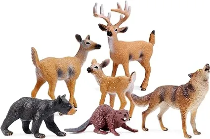 UANDME Forest Animals Figures, Woodland Creatures Figurines, Miniature Toys Cake Toppers