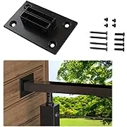 Muzata Flat Handrail Accessories - 2Pack Flat Handrail End Brackets Universal Black Stainless Steel Handrail Support Wall Mount Base, HA34 BP4Muzata Flat Handrail Accessories - 2Pack Flat Han…