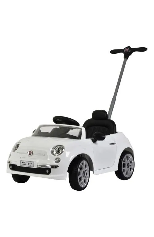 Best Ride On Cars Fiat 500 Push Car, White 37 x 19 x 12 inches, Large, White