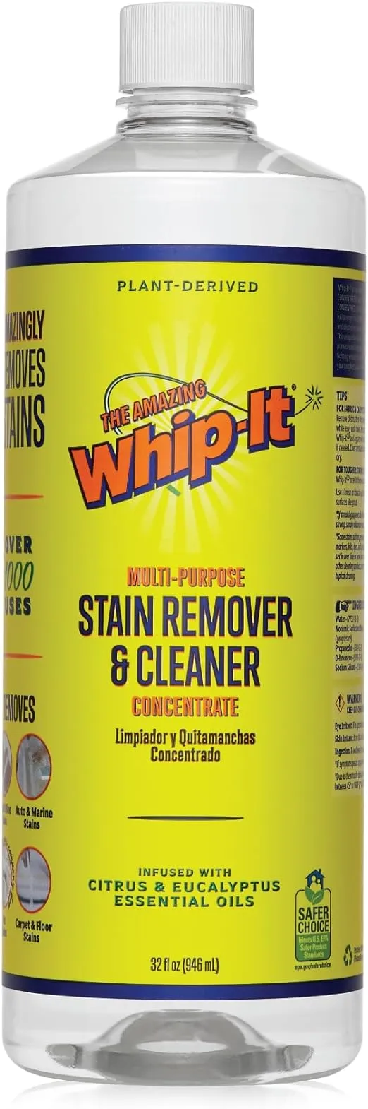 Whip-It Concentrate Multi-Purpose Stain Remover 32oz