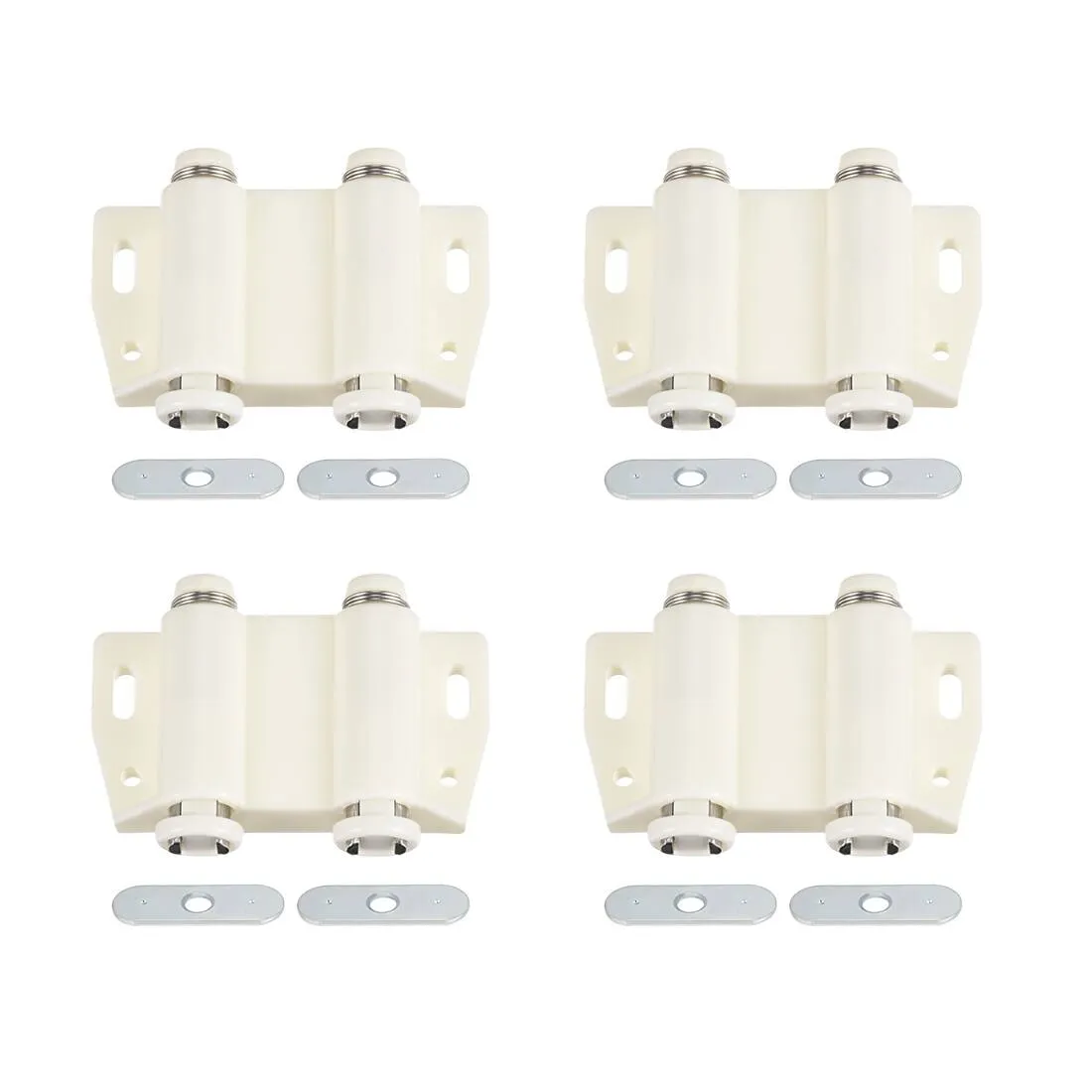 Double Touch Catch Magnetic Press Latch for Cabinet Door Cupboard White 4pcs