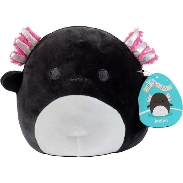 Squishmallow 8" Jaelyn The Black Axolotl - Official Kellytoy Plush