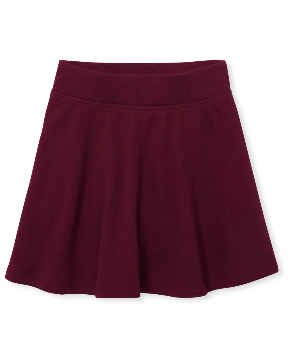 Girls French Terry Skort - Burgundy