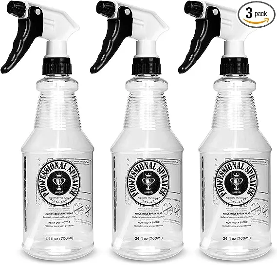 Uineko Plastic Spray Bottle for Cleaning Solutions Car Detailing Care