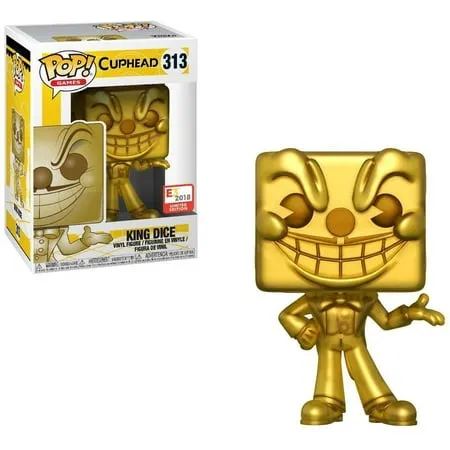 Funko POP! Games Cuphead #313 King Dice Gold E3 2018 Limited Edition Vinyl Fig