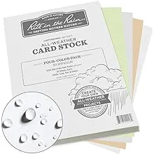 Rite In The Rain All-Weather Card Stock, Assorted Colors, Letter (8.5"" x 11""), 100 Lb, Pack Of 80